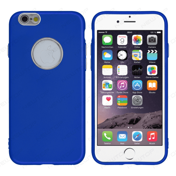 TPU MATTE OIL WITH BUTTON COVER APPLE IPHONE 6/6S PLUS /BLUE