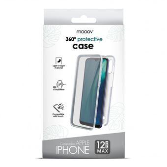 Mooov 687747 Coque semi-rigide 360° pour iPhone 12 PRO MAX - transparente / grise