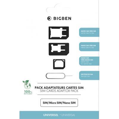 Adaptateur MicroSIM + NanoSIM vers SIM + Pic SIM