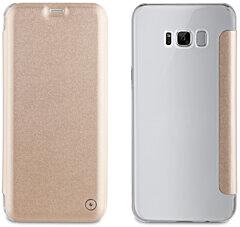 Muvit MUFLC0076 coque de protection pour téléphones portables 15,8 cm (6.2") Folio Or, Transparent