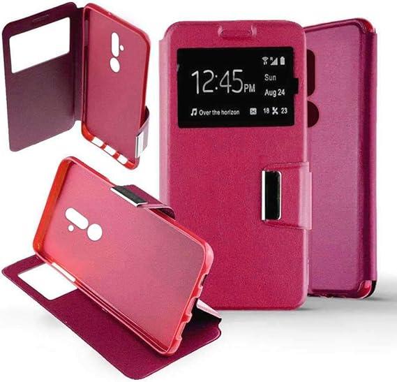 FOLIO RANGE CARTE POUR HUAWEI MATE 20 LITE SAFFIANO ROSE