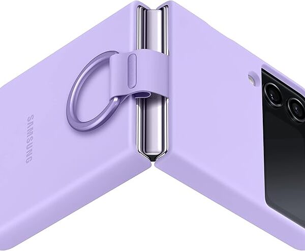 COQUE SILICONE AVEC ANNEAU GALAXY Z FLIP 4 LAVANDA