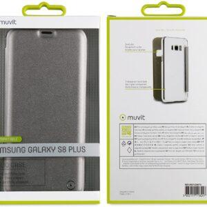 Muvit Folio Case Galaxy S8+ Silver
