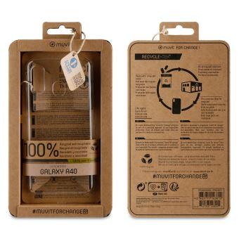 Coque écoresponsable Muvit For Change RecycleTek Transparent pour Samsung Galaxy A40
