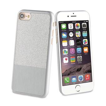 Coque pour iPhone 8 / 7 / 6S / 6 Paillette avec Vernis à Ongles Muvit Argent