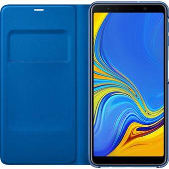 Etui Samsung Flip Wallet Bleu pour Galaxy A7 2018