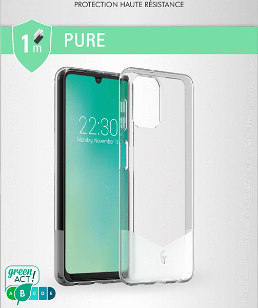 Coque Samsung Galaxy A22 Renforcée PURE 1m Transparente + Garantie à Vie