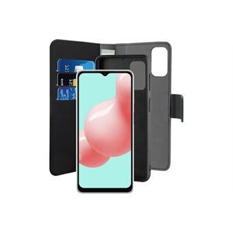PURO - Étui à rabat pour téléphone portable - dos magnétique détachable - cuir écologique, polyuréthanne thermoplastique (TPU) - noir - pour Samsung Galaxy A32, A32 5G