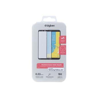 Protection d'écran en verre trempé 2.5D Big Ben Connected Transparent avec Contour noir pour Samsung Galaxy J6+