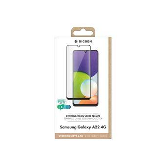 Protection d'écran en verre trempé 2.5D pour Samsung Galaxy A22 4G BigBen Connected Transparent