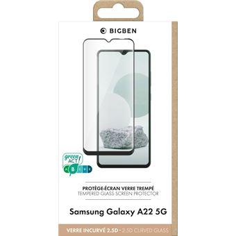 Protection d'écran en verre trempé 2.5D pour Samsung Galaxy A22 5G BigBen Connected Transparen