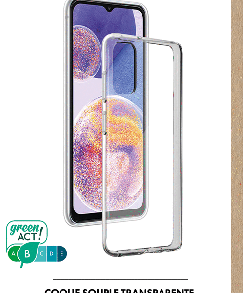 Coque Samsung G A23 5G Silisoft souple Transparente Bigben
