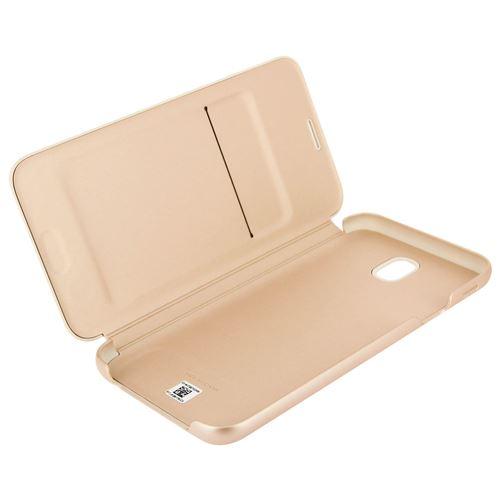 Samsung Wallet Cover Galaxy J7 2017 Etui Original Housse Portefeuille Or