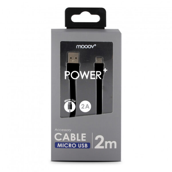 Câble micro USB /USB-A plat 2 m - noi
