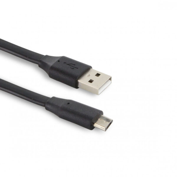 Câble micro USB /USB-A plat 3 m - noir
