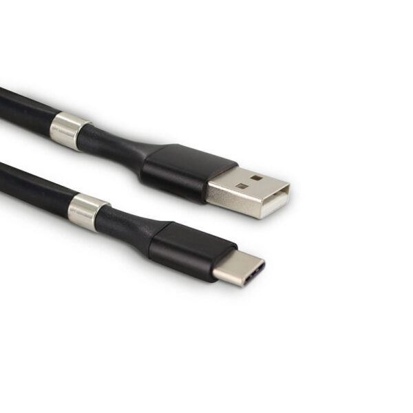Câble USB-C /USB-A aimanté 2 m - noir