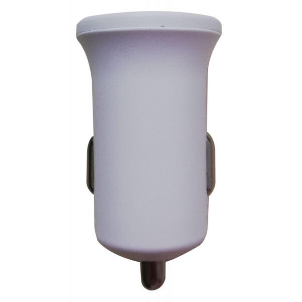Chargeur allume-cigares 2 USB-A 2.4 A - blanc