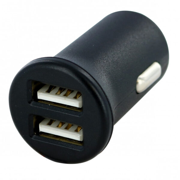 Chargeur allume-cigares 2 USB-A 2.4 A - noir