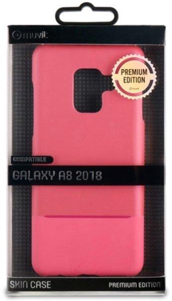 Coque pour Samsung Galaxy A8 2018 A530 Muvit Skin Edition Rose (MUBKC0974)