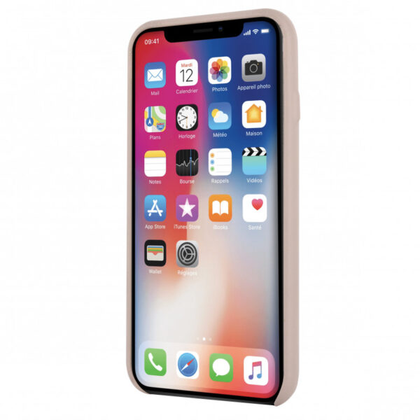 Coque rigide cuir PU pour iPhone 7/8/SE 2020 - beige