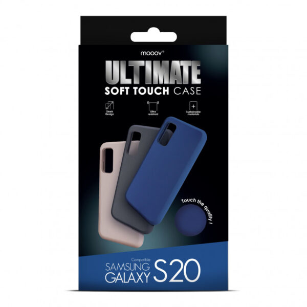 Coque semi-rigide Ultimate soft touch pour Samsung S20 - bleue