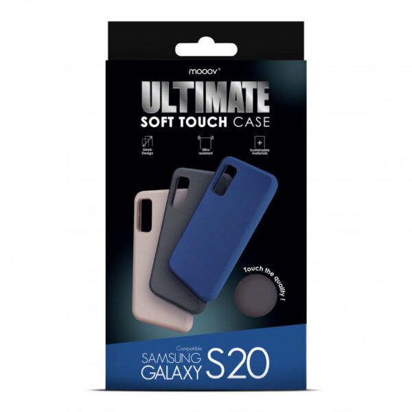 Coque semi-rigide Ultimate soft touch pour Samsung S20 - grise