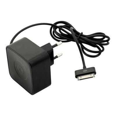 MUVIT Travel Charger - Adaptateur secteur - 2.1 A - sur le câble : 30- pin Apple - noir