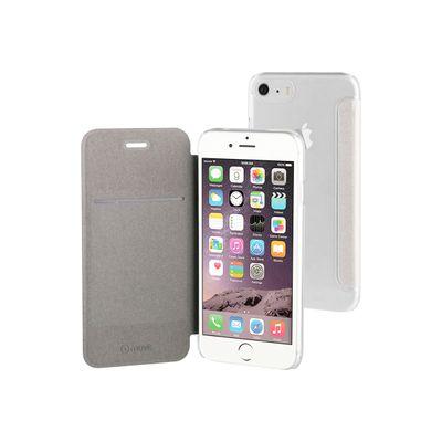 Muvit Folio Case - Protection à rabat pour iPhone 7 - argenté
