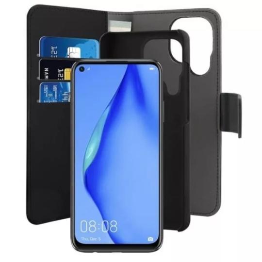 Etui Folio Puro avec coque magnétique Noir pour Huawei P40 Lite