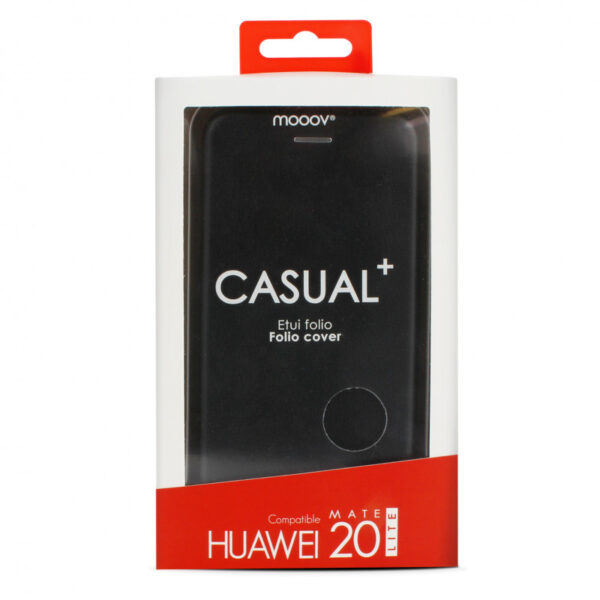 Etui folio clam pour Huawei Mate 20 lite - noir