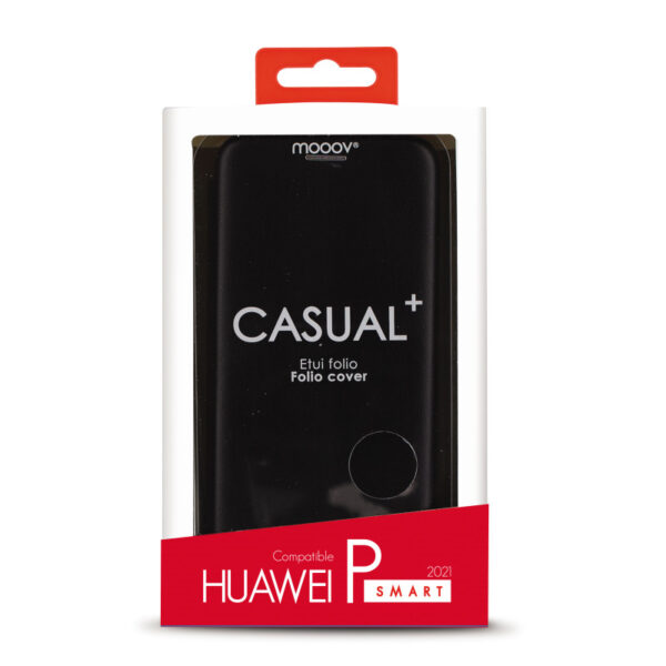 Etui folio clam pour Huawei P Smart 2021 - noir