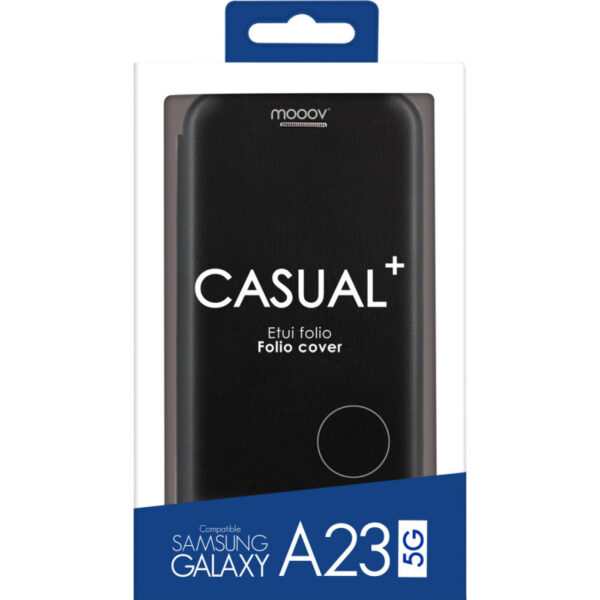 Etui folio clam pour Samsung A23 5G - noir