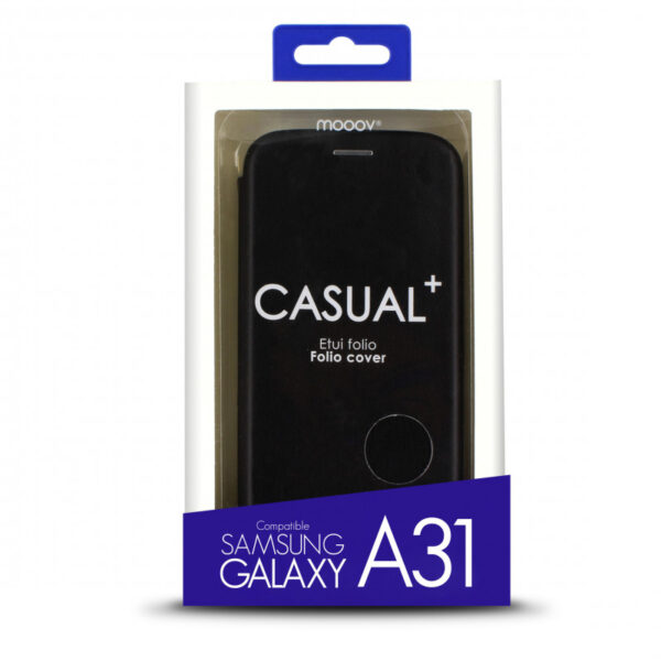 Etui folio clam pour Samsung A31 - noir