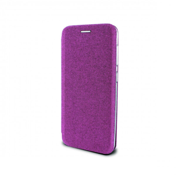 Etui folio clam tissu pour Samsung A10 - rose fuchsia