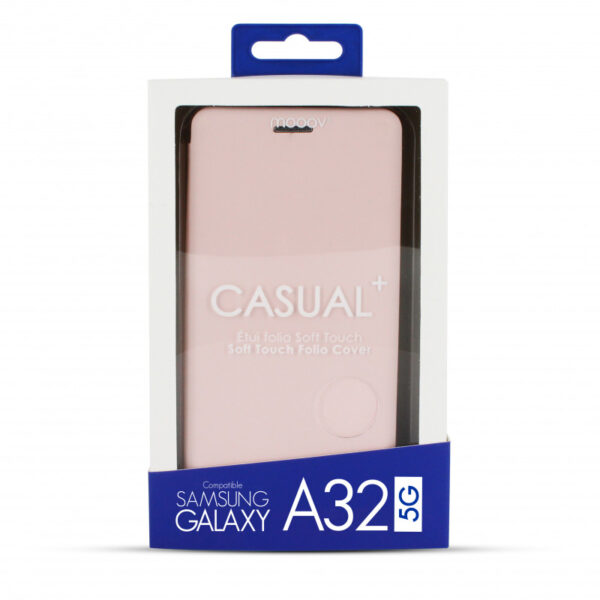Etui folio Soft Touch pour Samsung A32 5G - rose