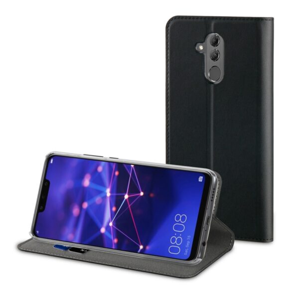Étui Folio Muvit pour Huawei Mate 20 Lite Fonction Stand + Porte-Cartes Noir