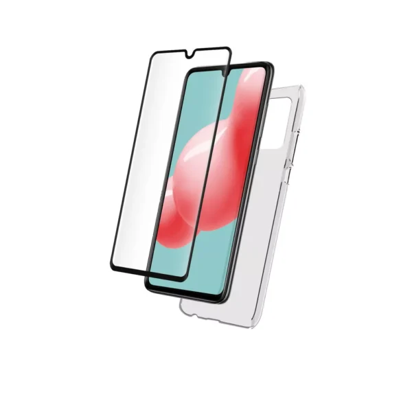 BIGBEN Connected Protection Pack - Coque de protection pour téléphone portable - polyuréthanne thermoplastique (TPU) - transparent - avec Protecteur d'écran en verre trempé - pour Samsung Galaxy A42 5G