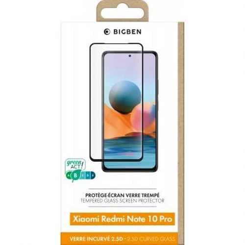 Protection d'écran Xiaomi Redmi Note 10 Pro - PEGLASSXRNOTE10P - Transparent BIGBEN