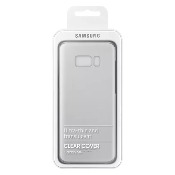 Véritable coque officielle Samsung transparente pour Galaxy S8 Plus - Argent S8+