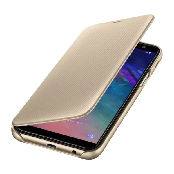 Samsung Wallet Cover Samsung Galaxy A6 Etui Original Housse Portefeuille Or