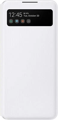 Étui portefeuille officiel S View pour Samsung Galaxy A42 5G - Blanc