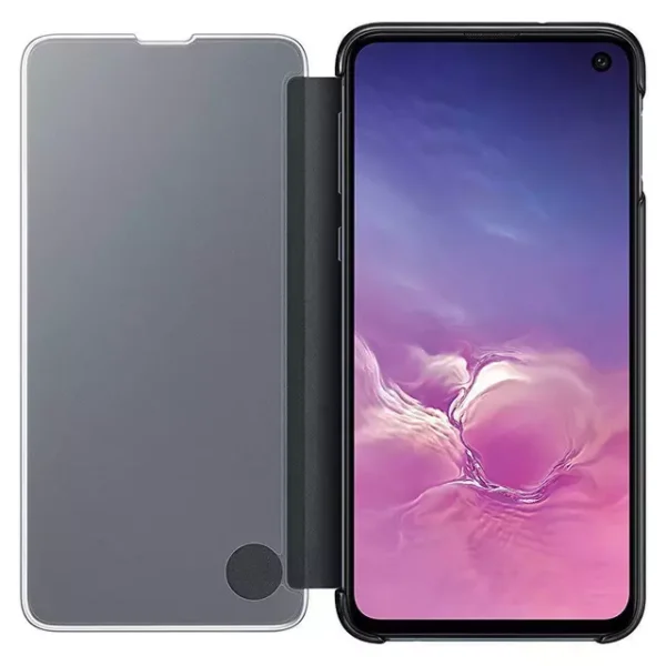 Véritable étui portefeuille Clear View pour Samsung Galaxy S10e - Noir - Neuf
