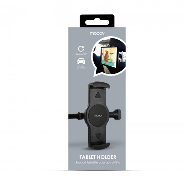 Support tablette pour appui-tête - noir