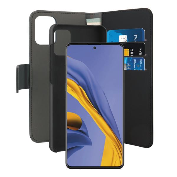 Puro EcoLeather Wallet, Samsung Galaxy A51 - Wallet Case, Black