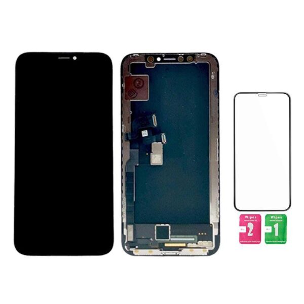 ECRAN ET TACTILE WLT-S POUR IPHONE 7 NOIR (+ VERRE TREMPE)