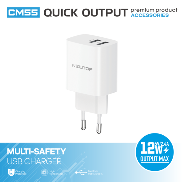 Chargeur NEWTOP CM55 2X USB 2,4A 5V